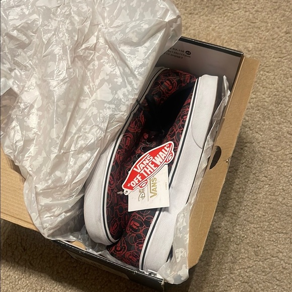 Disney Mickey (checkered) Vans Black Shoe with Box - Picture 3 of 10